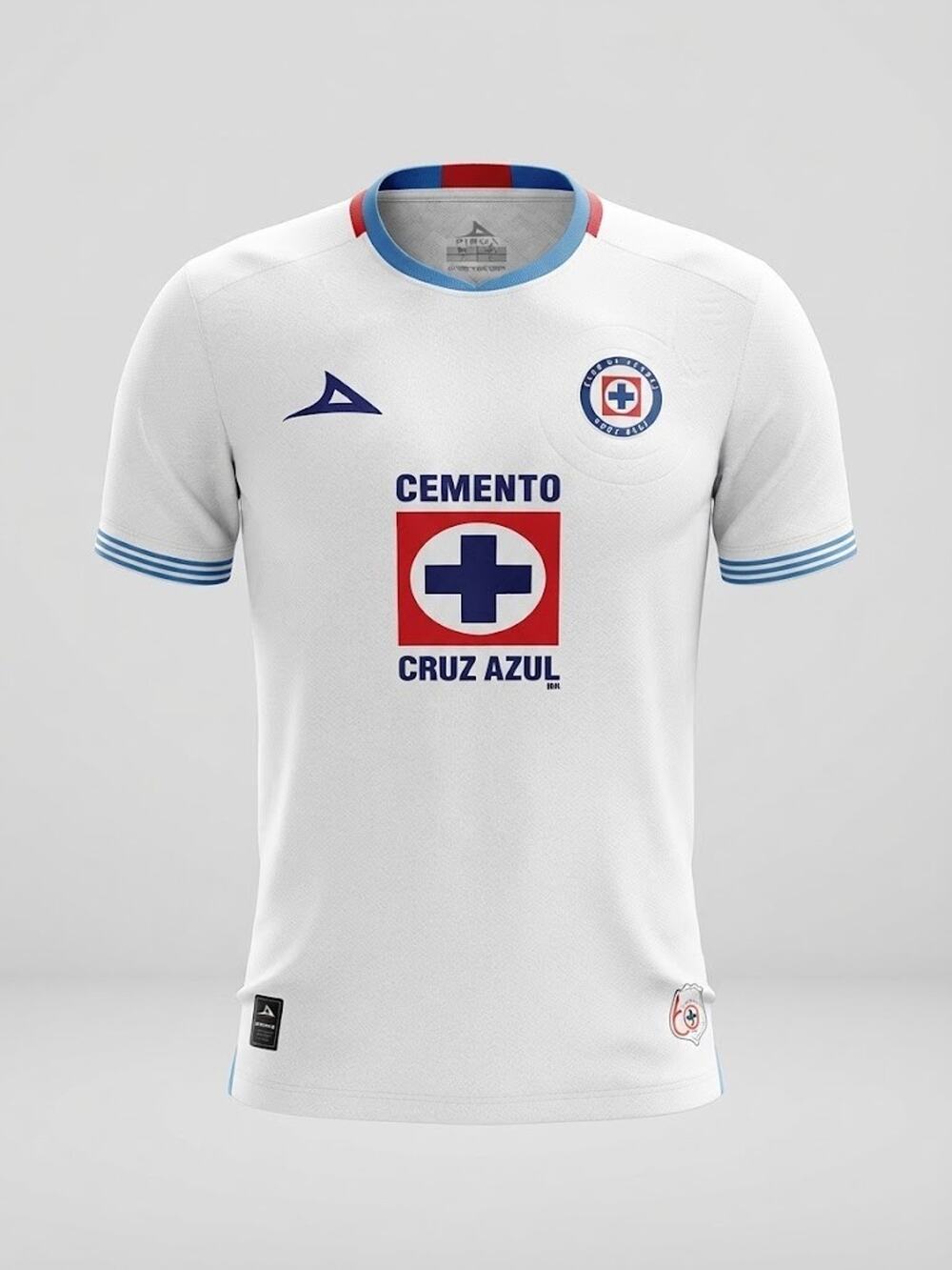 Cruz Azul Away Jersey 2024 60th Anniversary Pirma White Size L New with Tags